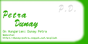 petra dunay business card